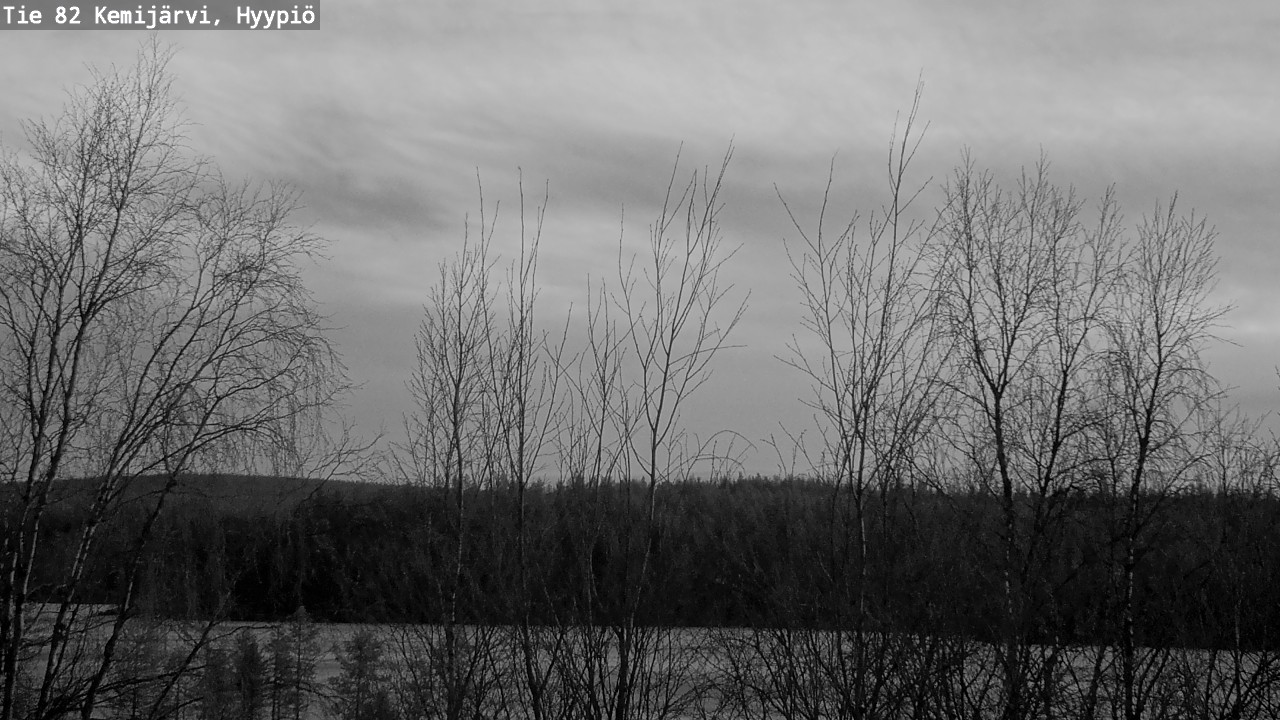 Weather Camera Image Road 82 Kemijärvi, Hyypiö, Kemijärvi, Lappi