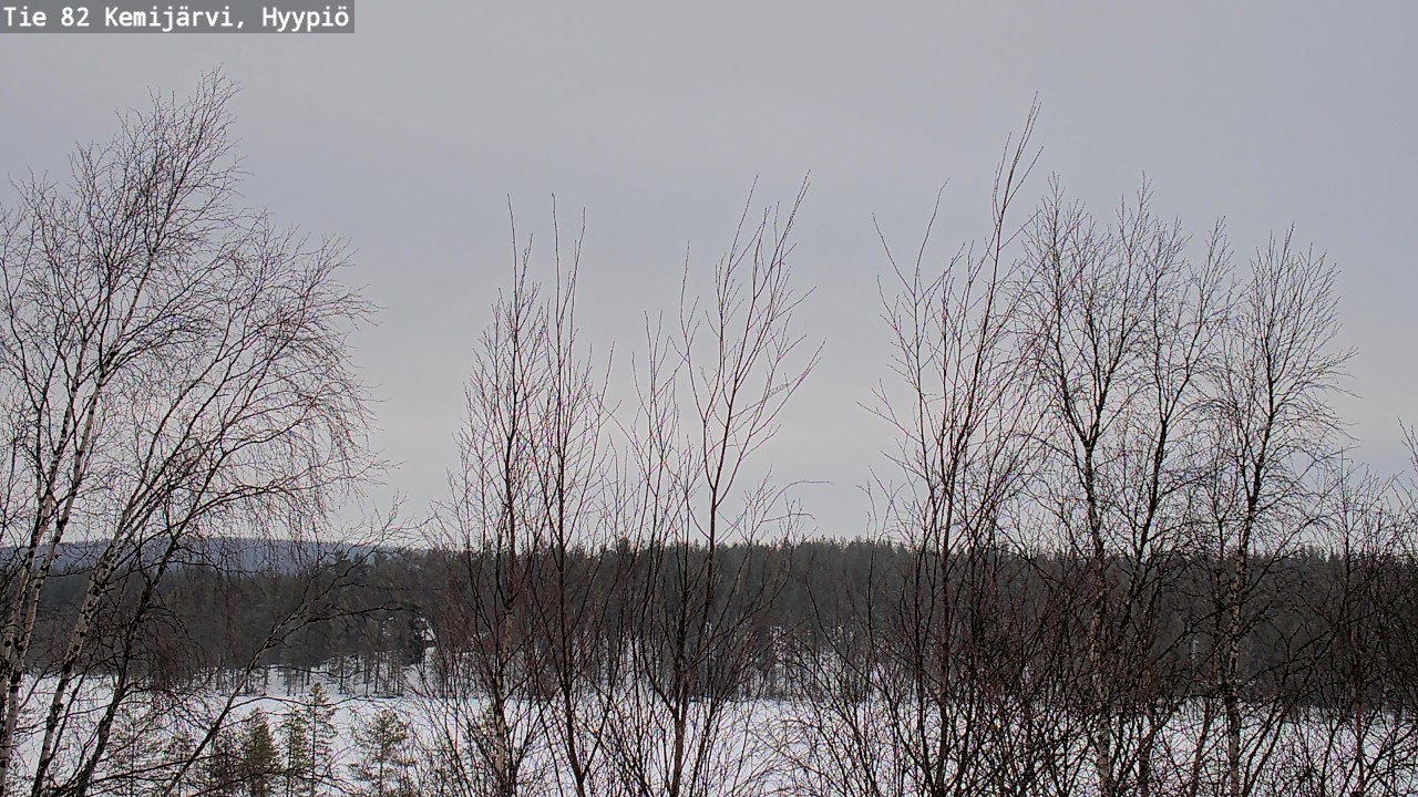 Weather Camera Image Road 82 Kemijärvi, Hyypiö, Kemijärvi, Lappi