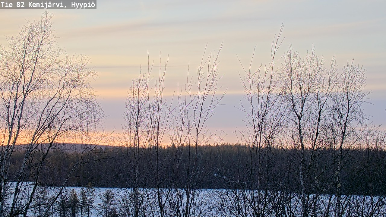 Weather Camera Image Road 82 Kemijärvi, Hyypiö, Kemijärvi, Lappi