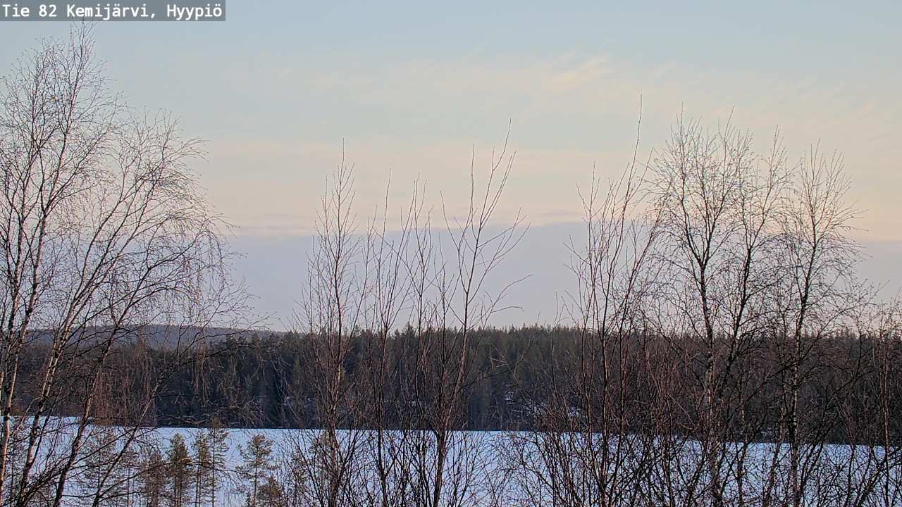 Weather Camera Image Road 82 Kemijärvi, Hyypiö, Kemijärvi, Lappi