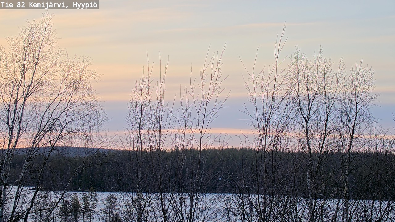 Weather Camera Image Road 82 Kemijärvi, Hyypiö, Kemijärvi, Lappi