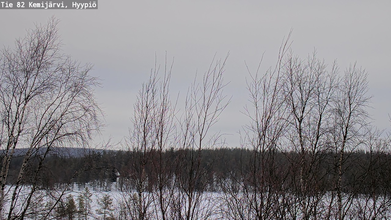 Weather Camera Image Road 82 Kemijärvi, Hyypiö, Kemijärvi, Lappi