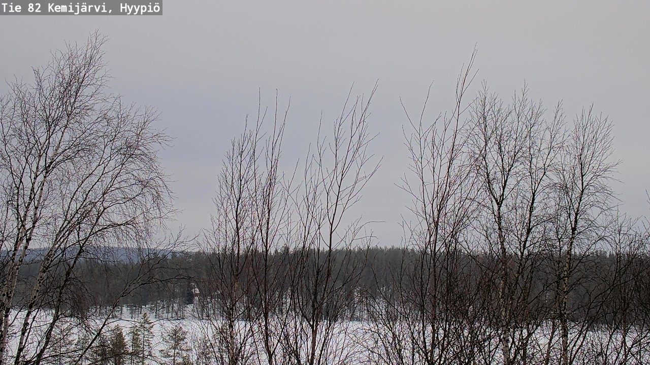 Weather Camera Image Road 82 Kemijärvi, Hyypiö, Kemijärvi, Lappi