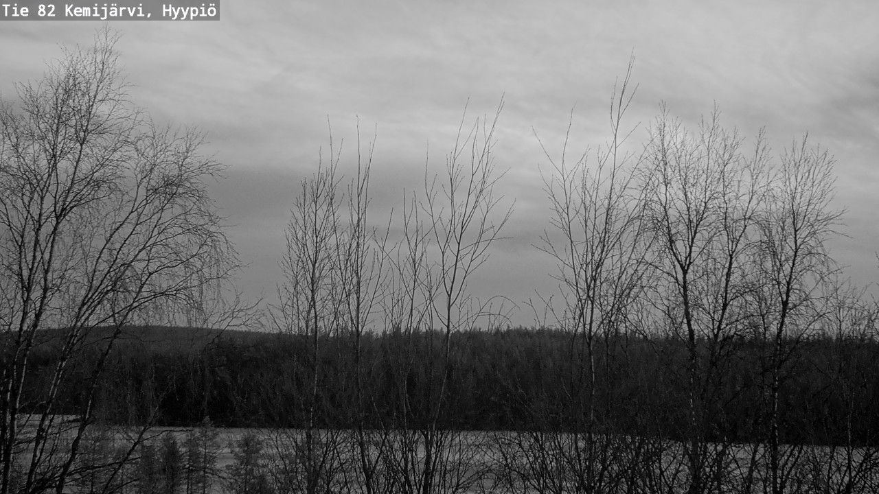 Weather Camera Image Väg 5 Kemi träsk, hyypiö, Kemijärvi, Lappi