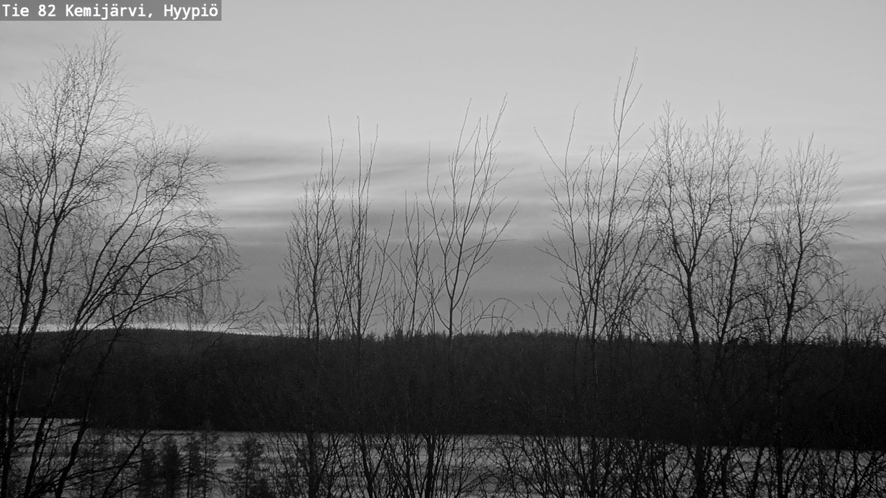 Weather Camera Image Road 82 Kemijärvi, Hyypiö, Kemijärvi, Lappi