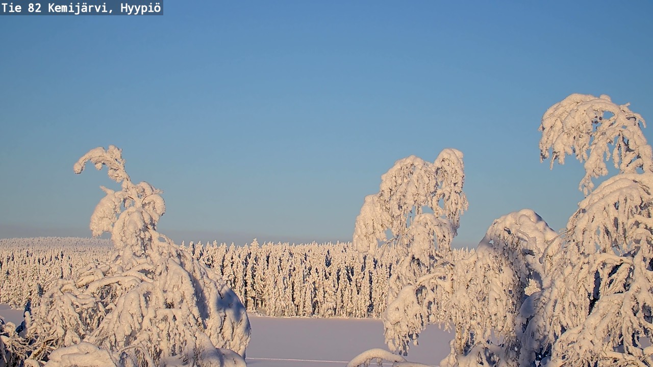 Weather Camera Image Väg 5 Kemi träsk, hyypiö, Kemijärvi, Lappi