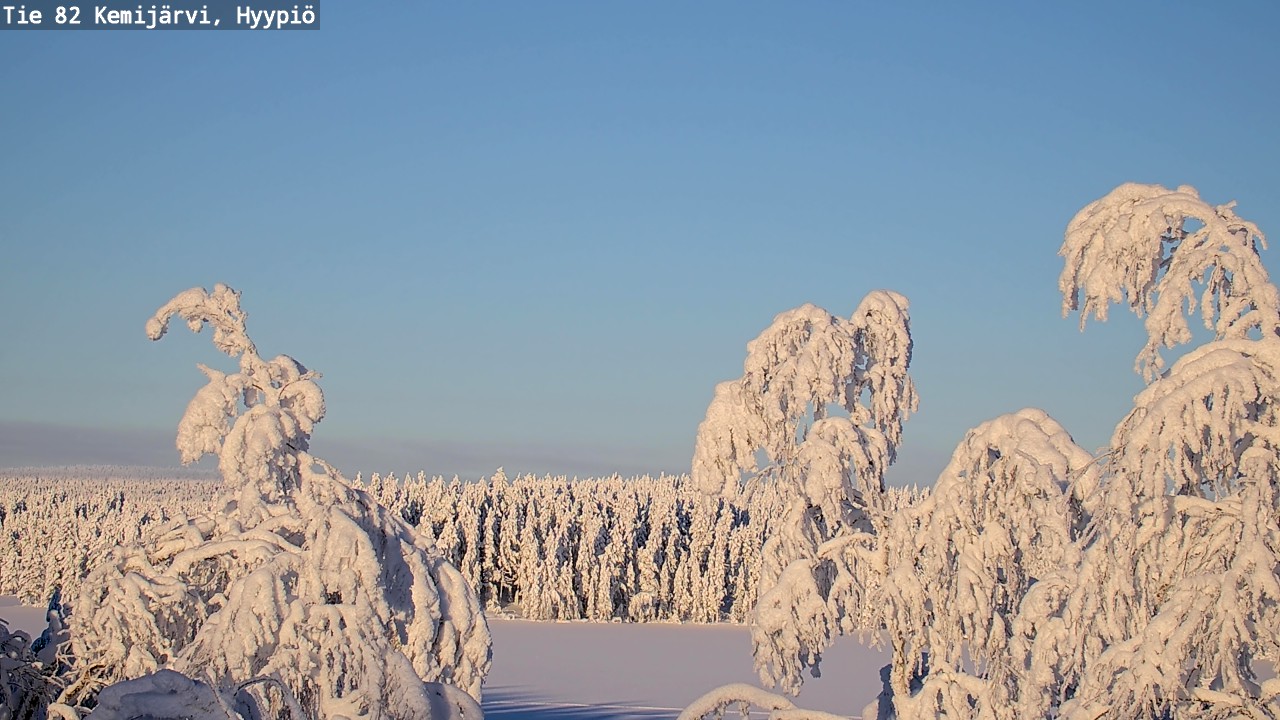 Weather Camera Image Väg 5 Kemi träsk, hyypiö, Kemijärvi, Lappi