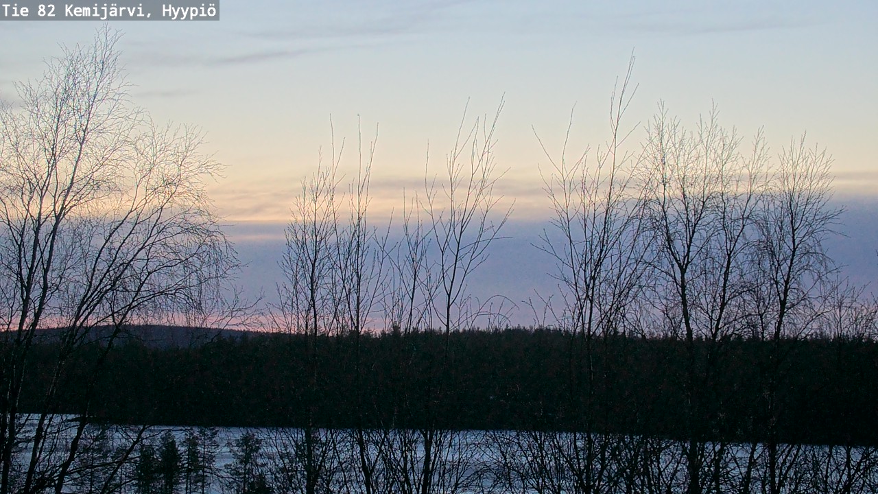 Weather Camera Image Road 82 Kemijärvi, Hyypiö, Kemijärvi, Lappi