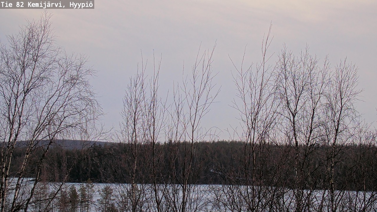 Weather Camera Image Väg 5 Kemi träsk, hyypiö, Kemijärvi, Lappi