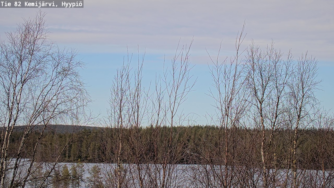 Weather Camera Image Road 82 Kemijärvi, Hyypiö, Kemijärvi, Lappi