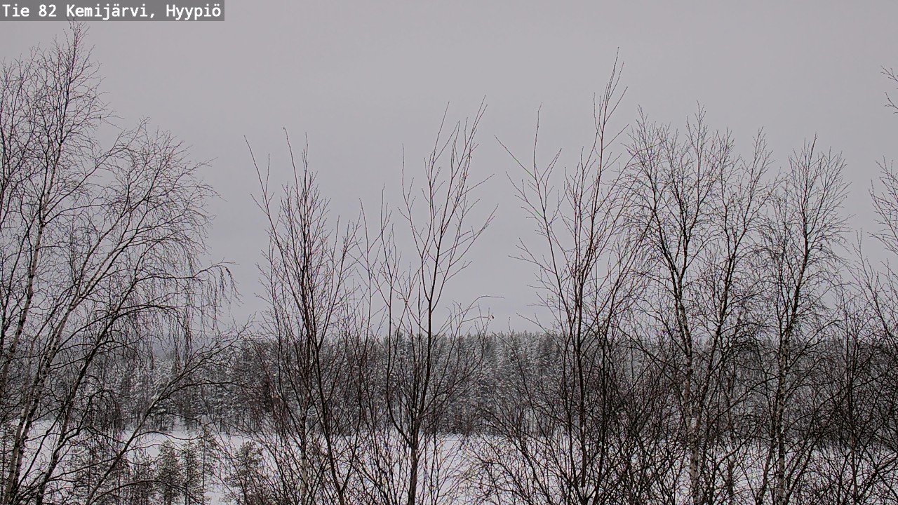 Weather Camera Image Väg 5 Kemi träsk, hyypiö, Kemijärvi, Lappi