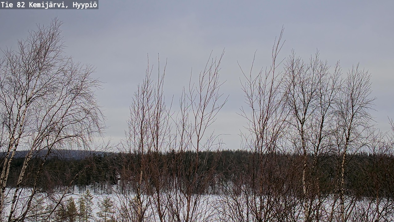 Weather Camera Image Väg 5 Kemi träsk, hyypiö, Kemijärvi, Lappi