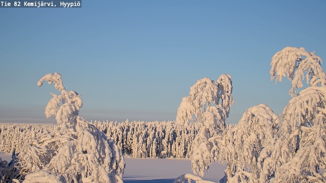 Weather Camera Image Väg 5 Kemi träsk, hyypiö, Kemijärvi, Lappi