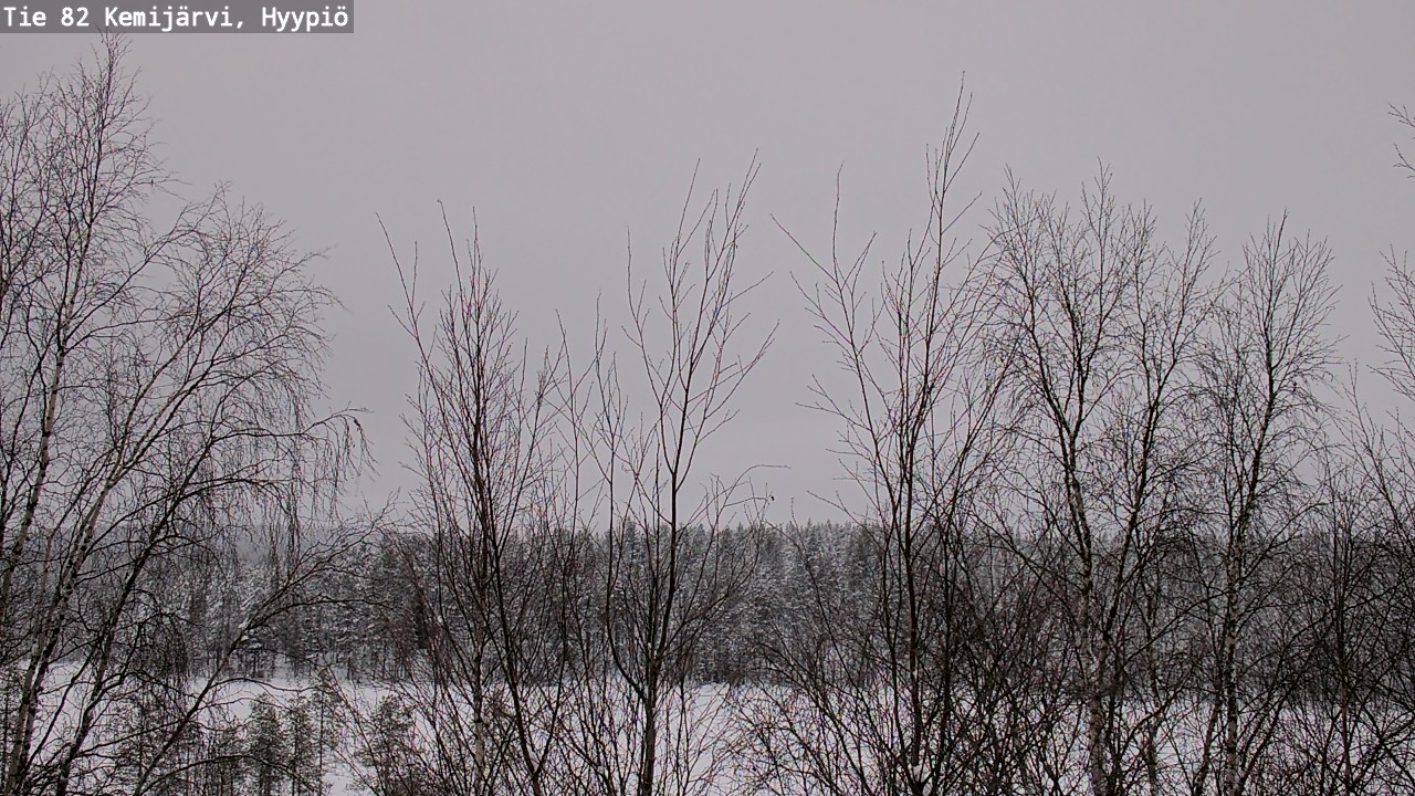 Weather Camera Image Väg 5 Kemi träsk, hyypiö, Kemijärvi, Lappi