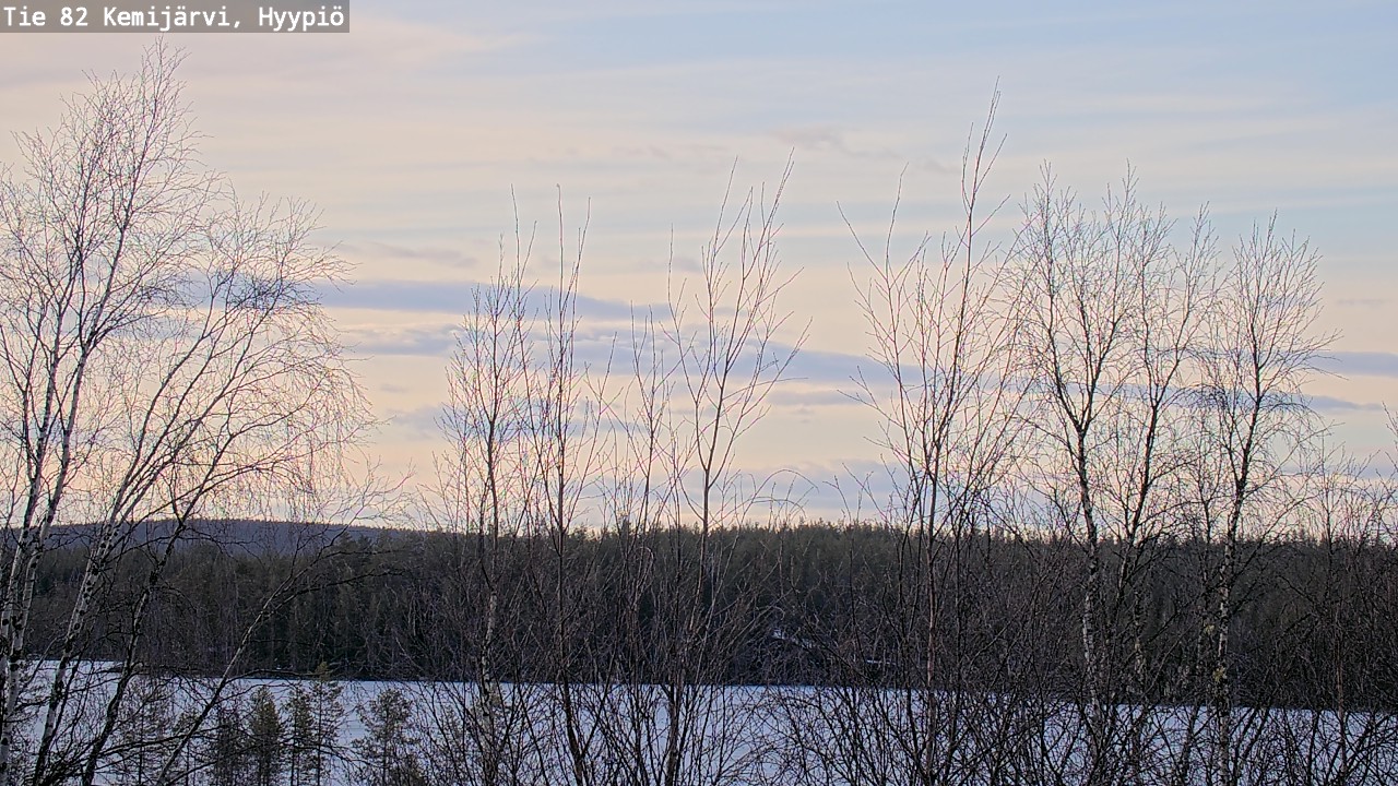 Weather Camera Image Road 82 Kemijärvi, Hyypiö, Kemijärvi, Lappi
