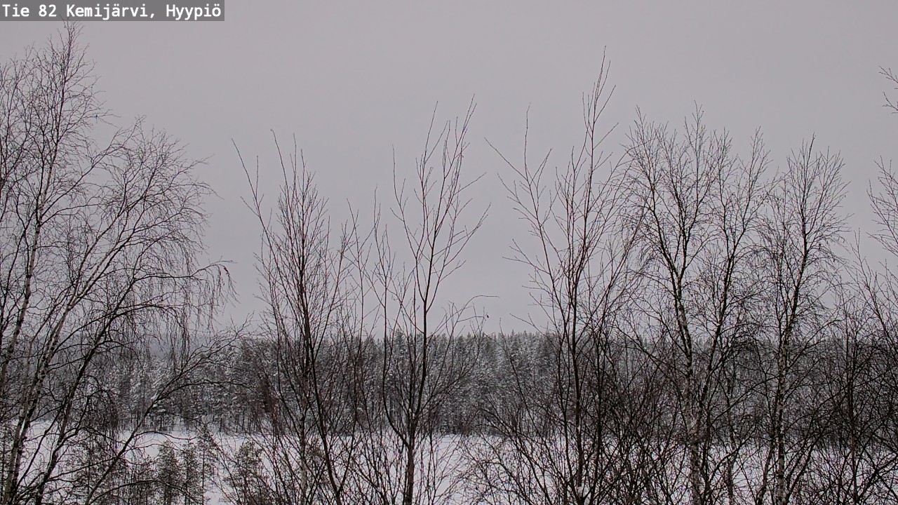 Weather Camera Image Väg 5 Kemi träsk, hyypiö, Kemijärvi, Lappi