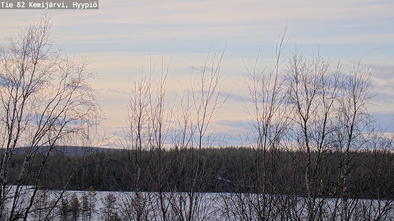 Weather Camera Image Road 82 Kemijärvi, Hyypiö, Kemijärvi, Lappi