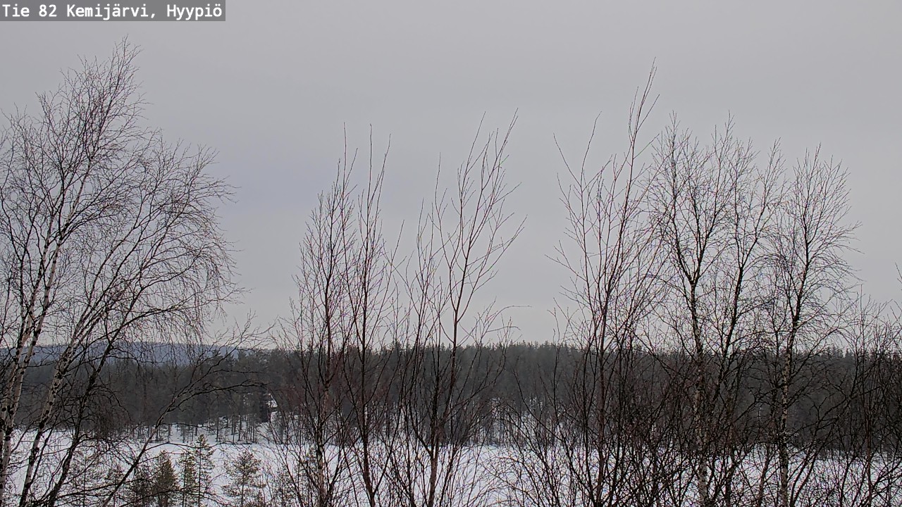 Weather Camera Image Road 82 Kemijärvi, Hyypiö, Kemijärvi, Lappi