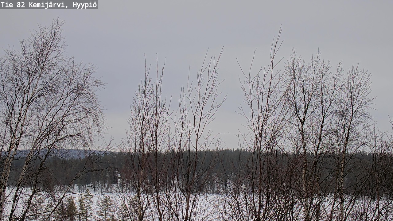 Weather Camera Image Road 82 Kemijärvi, Hyypiö, Kemijärvi, Lappi