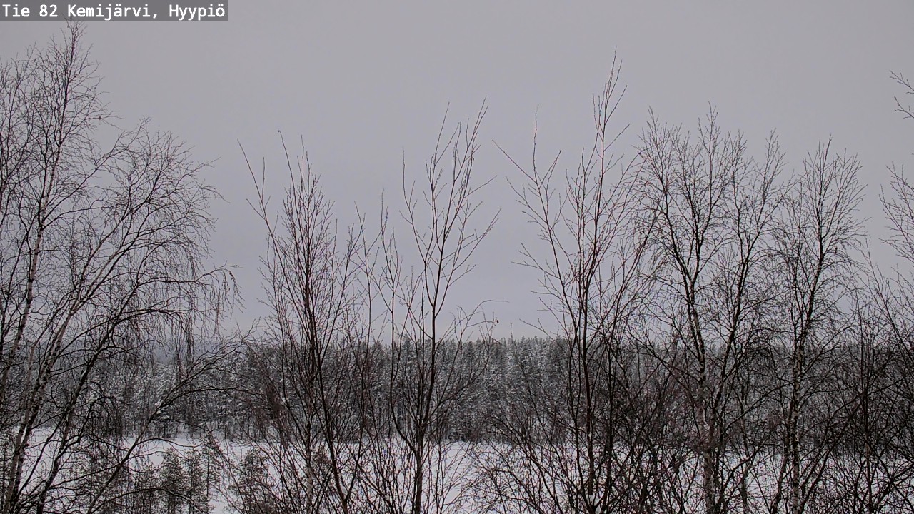 Weather Camera Image Väg 5 Kemi träsk, hyypiö, Kemijärvi, Lappi