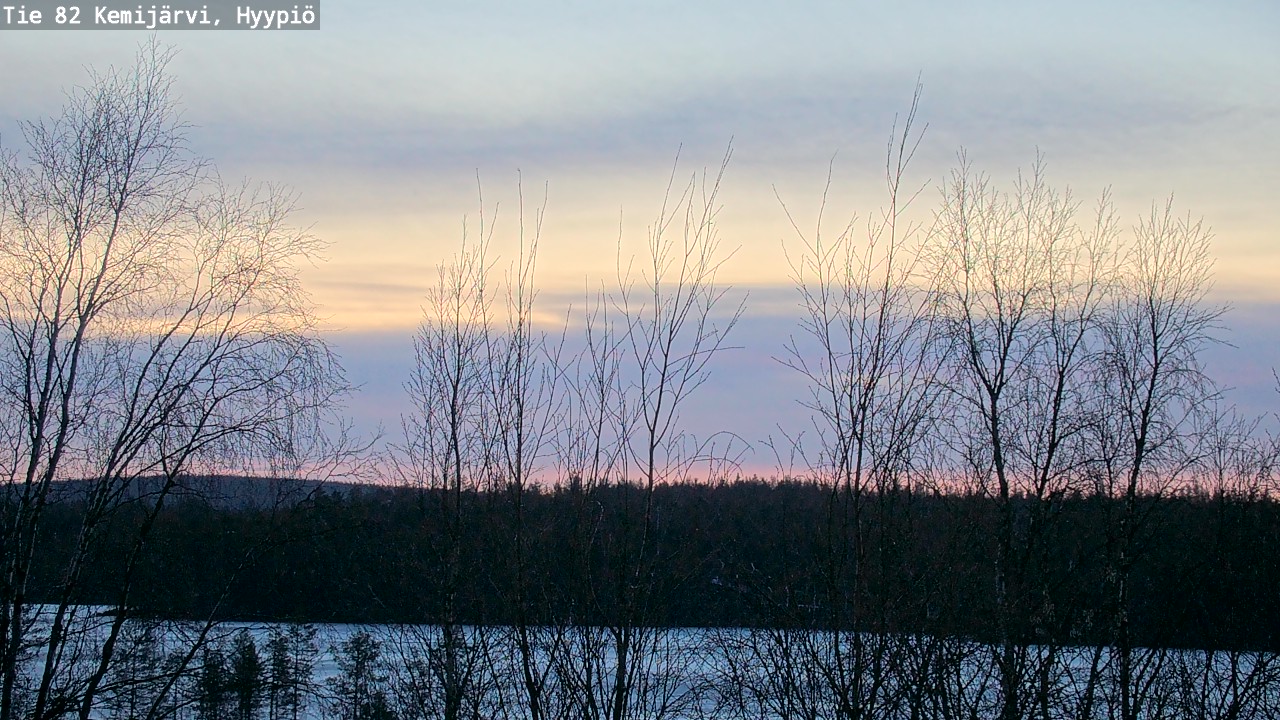 Weather Camera Image Road 82 Kemijärvi, Hyypiö, Kemijärvi, Lappi