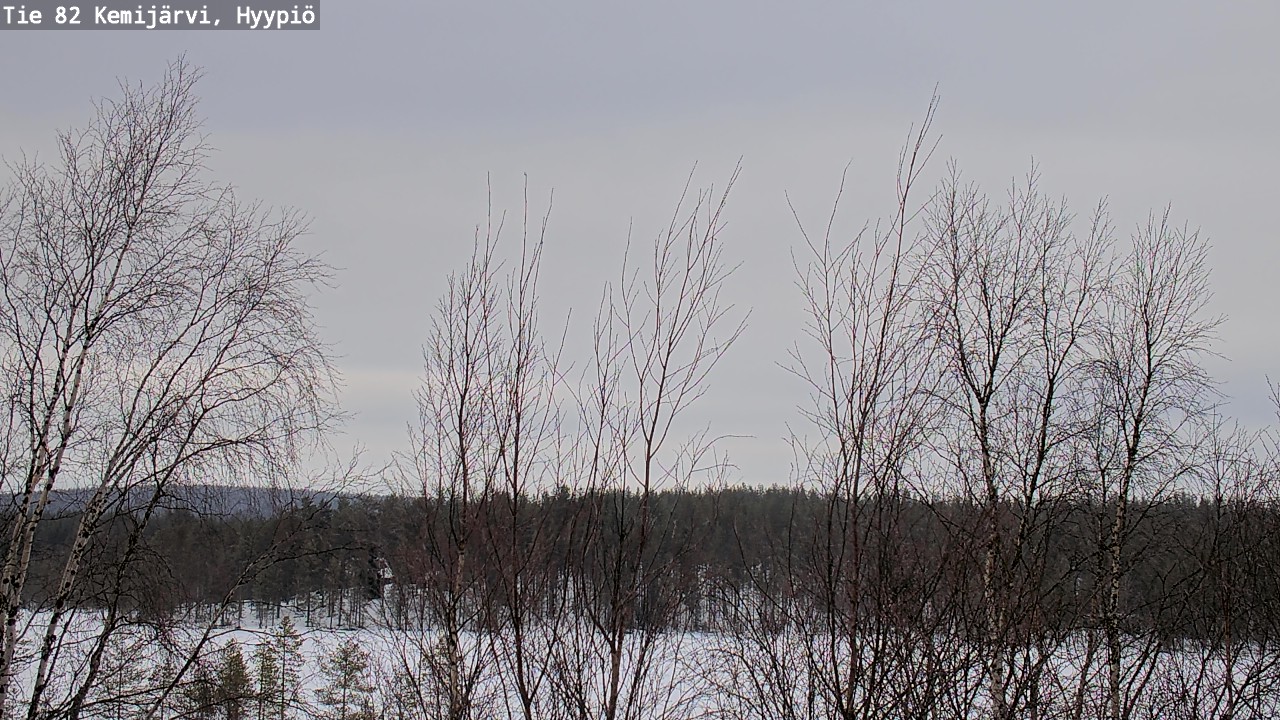 Weather Camera Image Road 82 Kemijärvi, Hyypiö, Kemijärvi, Lappi