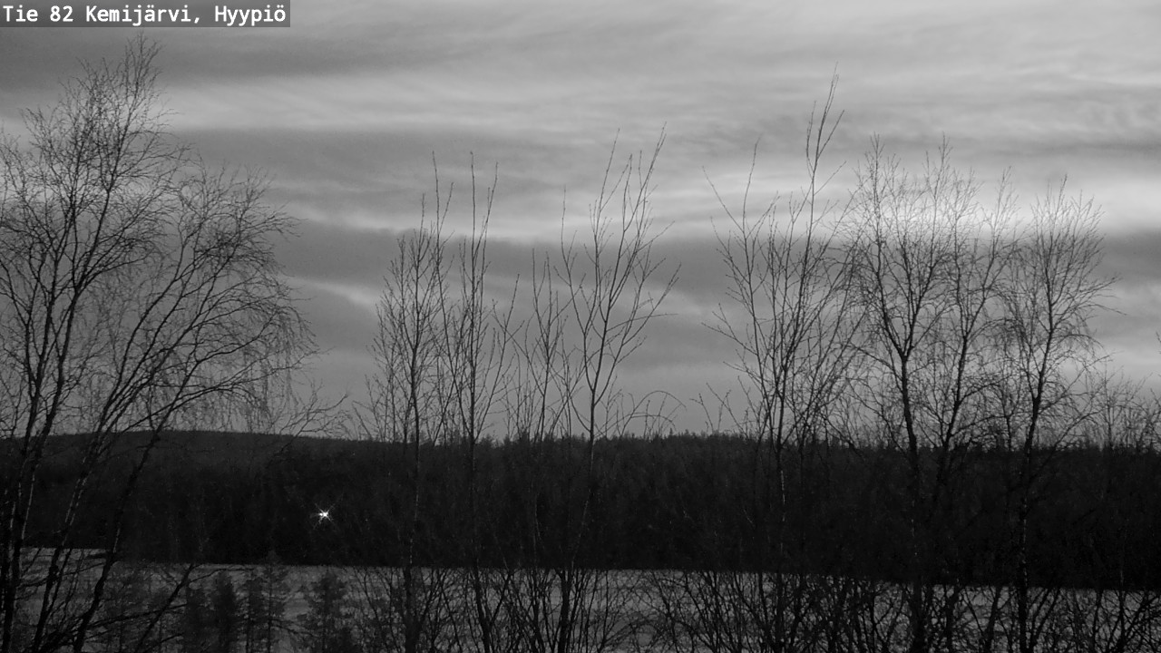 Weather Camera Image Road 82 Kemijärvi, Hyypiö, Kemijärvi, Lappi