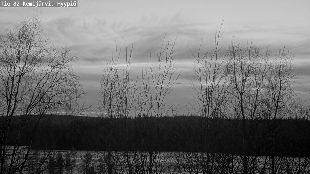 Weather Camera Image Road 82 Kemijärvi, Hyypiö, Kemijärvi, Lappi