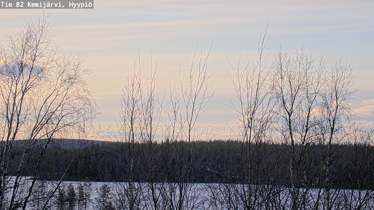 Weather Camera Image Road 82 Kemijärvi, Hyypiö, Kemijärvi, Lappi
