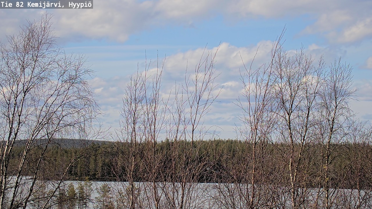 Weather Camera Image Road 82 Kemijärvi, Hyypiö, Kemijärvi, Lappi