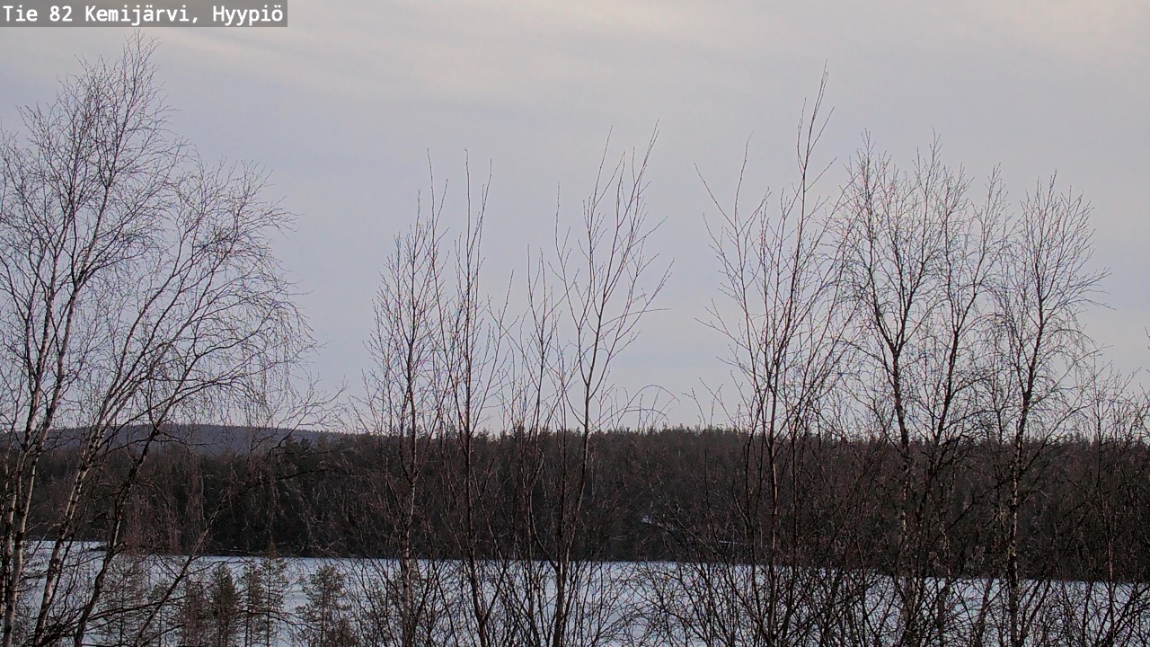 Weather Camera Image Väg 5 Kemi träsk, hyypiö, Kemijärvi, Lappi