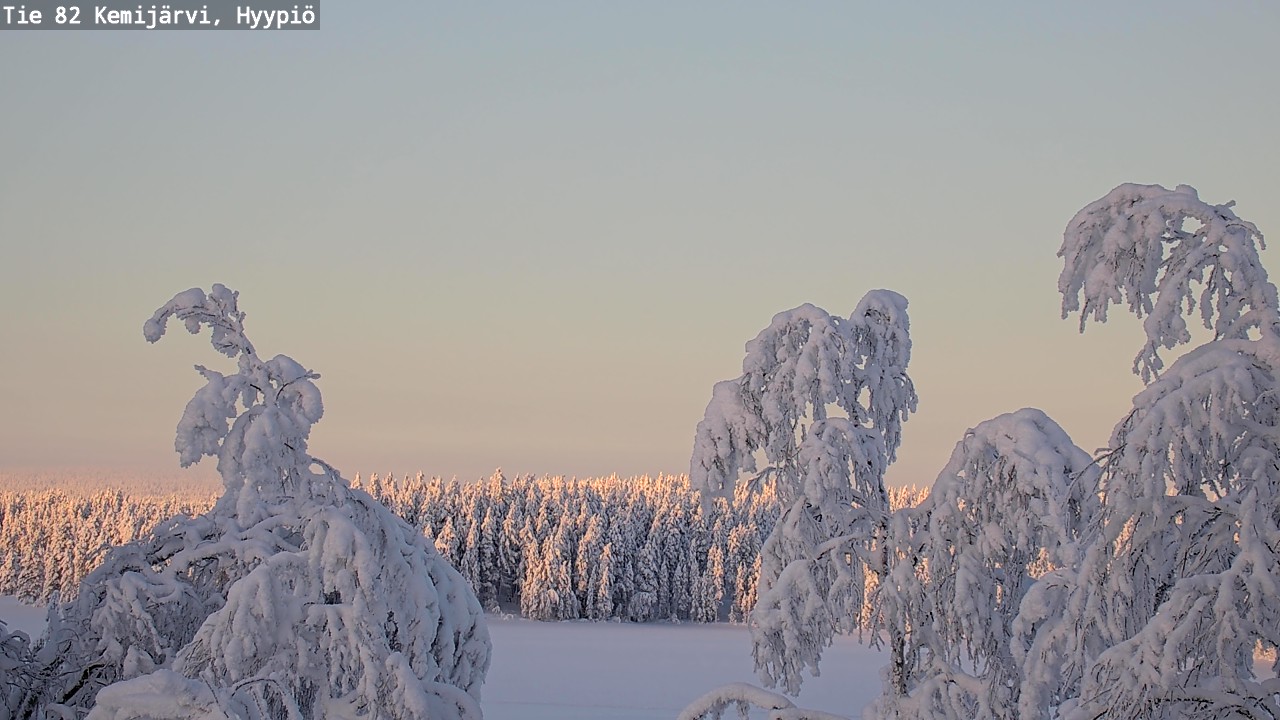 Weather Camera Image Väg 5 Kemi träsk, hyypiö, Kemijärvi, Lappi