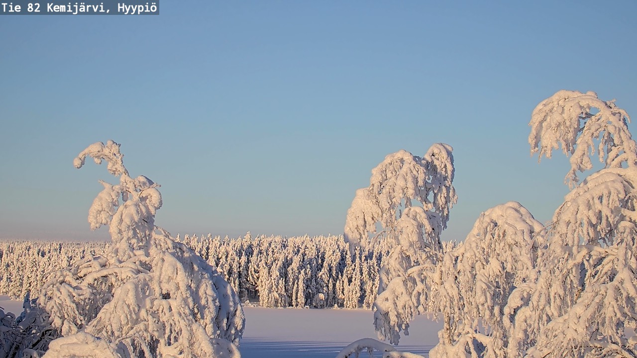 Weather Camera Image Väg 5 Kemi träsk, hyypiö, Kemijärvi, Lappi