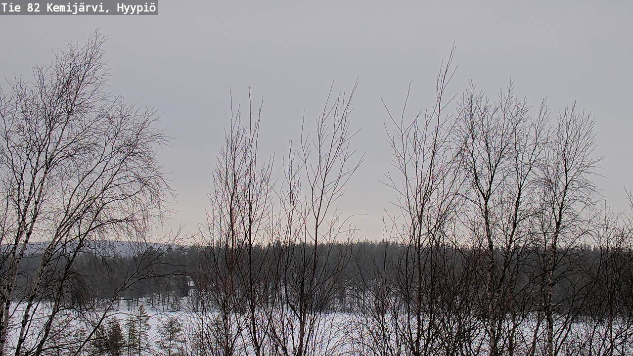 Weather Camera Image Road 82 Kemijärvi, Hyypiö, Kemijärvi, Lappi