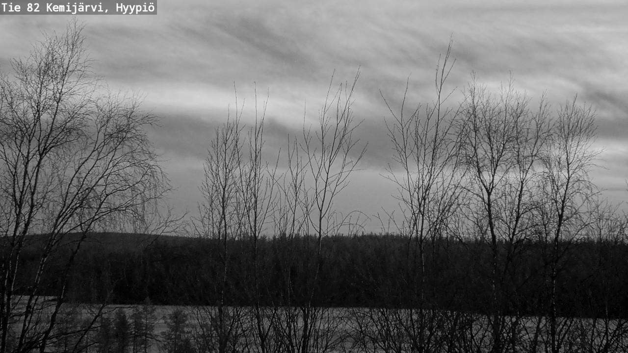 Weather Camera Image Road 82 Kemijärvi, Hyypiö, Kemijärvi, Lappi