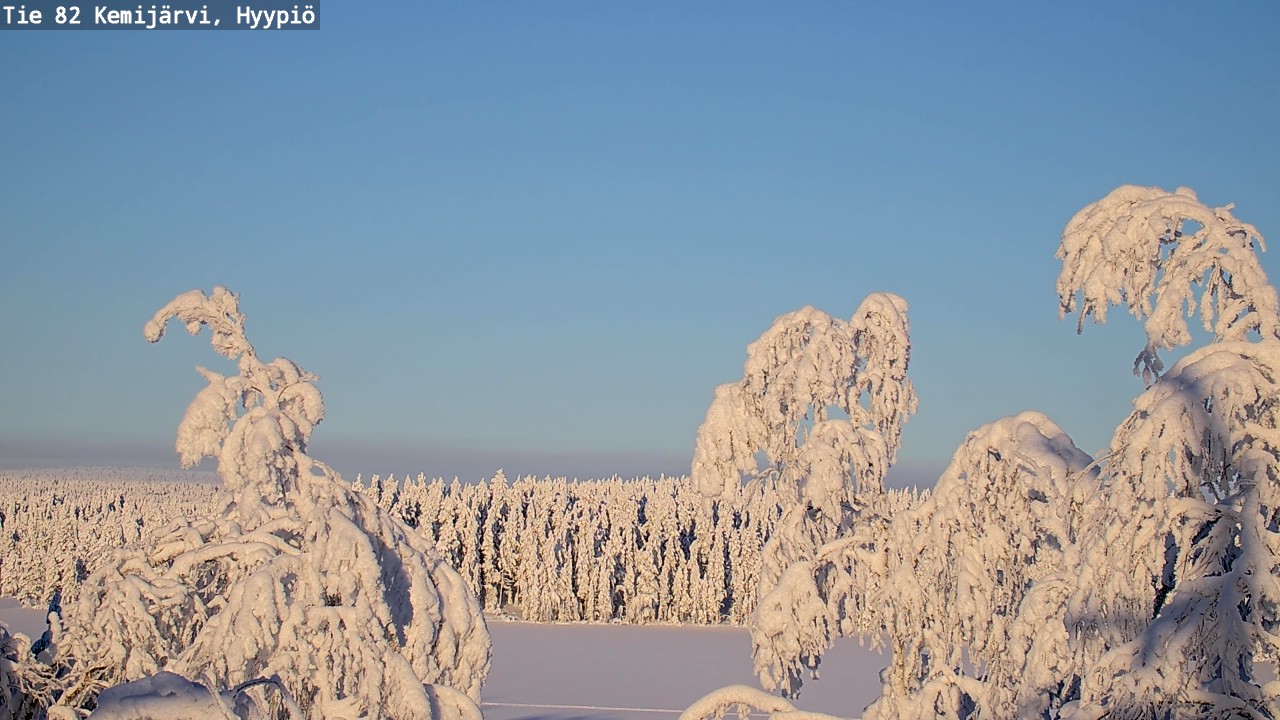 Weather Camera Image Väg 5 Kemi träsk, hyypiö, Kemijärvi, Lappi