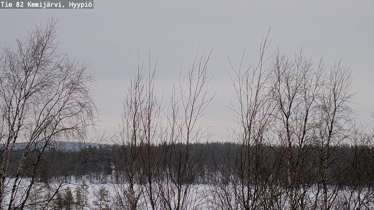 Weather Camera Image Road 82 Kemijärvi, Hyypiö, Kemijärvi, Lappi