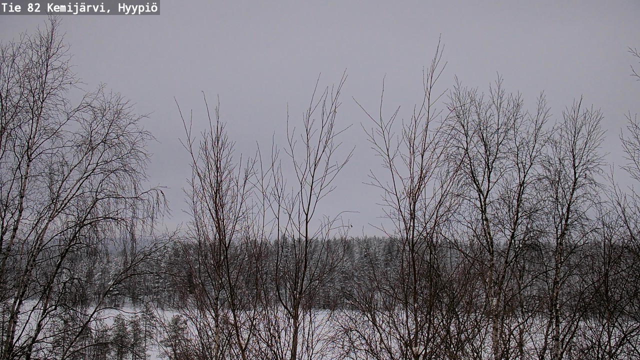 Weather Camera Image Väg 5 Kemi träsk, hyypiö, Kemijärvi, Lappi