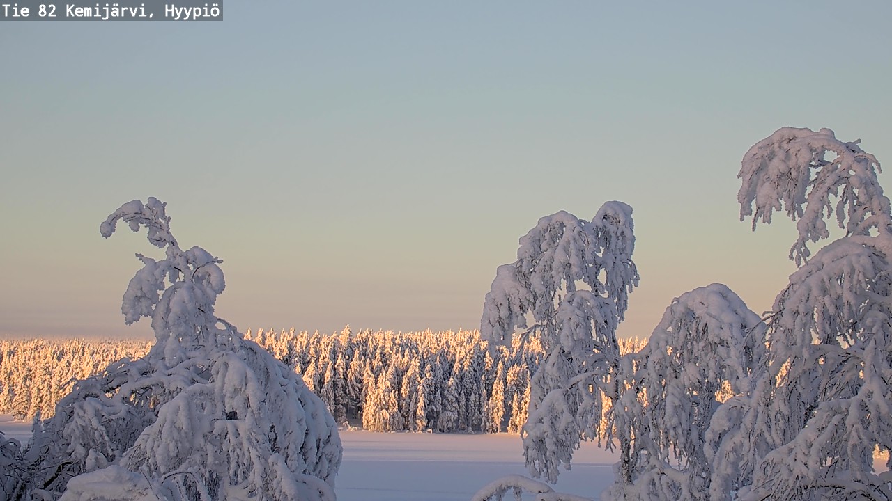 Weather Camera Image Väg 5 Kemi träsk, hyypiö, Kemijärvi, Lappi