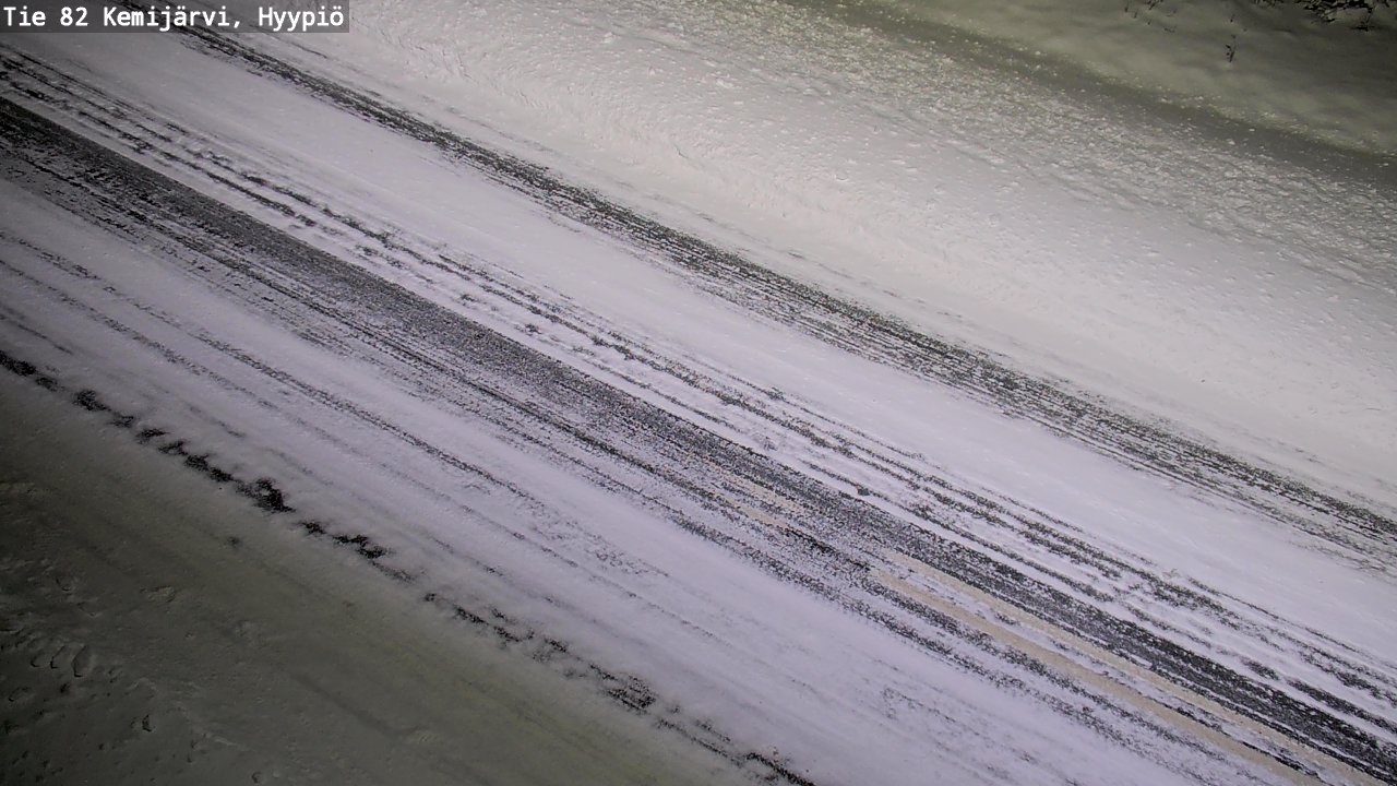 Weather Camera Image Road 82 Kemijärvi, Hyypiö, Kemijärvi, Lappi