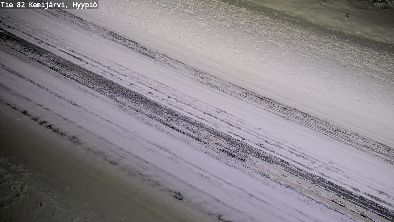 Weather Camera Image Road 82 Kemijärvi, Hyypiö, Kemijärvi, Lappi