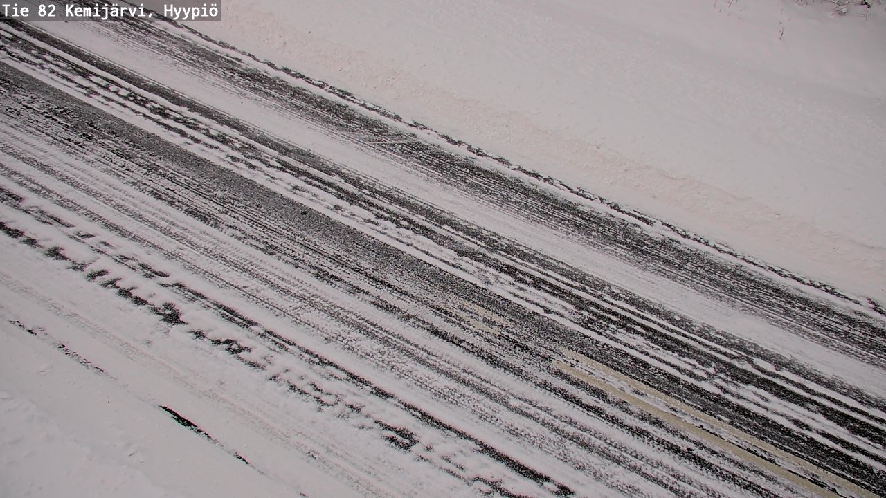 Weather Camera Image Road 82 Kemijärvi, Hyypiö, Kemijärvi, Lappi