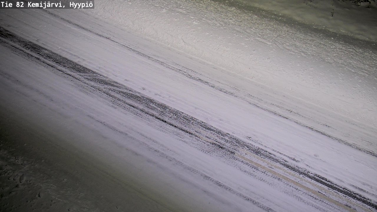 Weather Camera Image Road 82 Kemijärvi, Hyypiö, Kemijärvi, Lappi