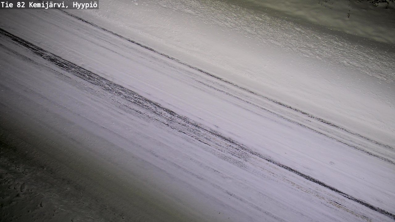 Weather Camera Image Road 82 Kemijärvi, Hyypiö, Kemijärvi, Lappi