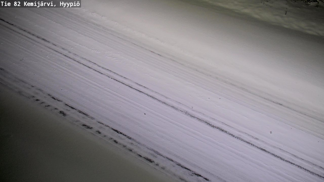 Weather Camera Image Väg 5 Kemi träsk, hyypiö, Kemijärvi, Lappi