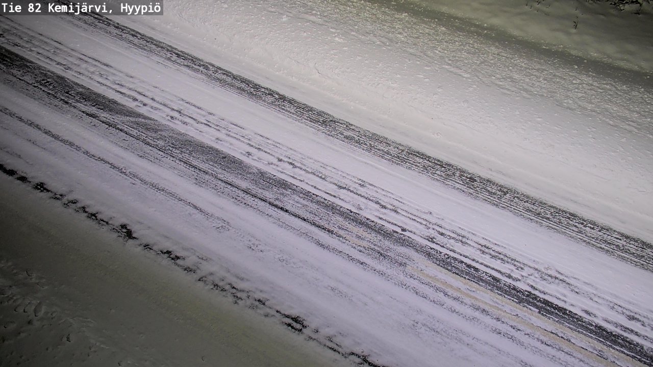 Weather Camera Image Road 82 Kemijärvi, Hyypiö, Kemijärvi, Lappi