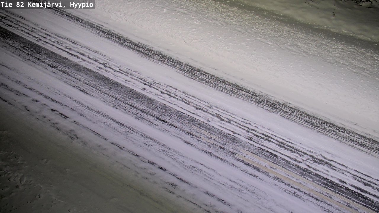 Weather Camera Image Road 82 Kemijärvi, Hyypiö, Kemijärvi, Lappi