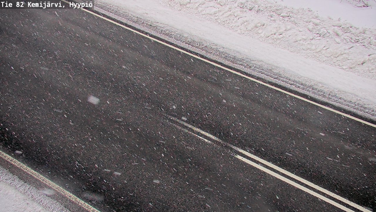 Weather Camera Image Väg 5 Kemi träsk, hyypiö, Kemijärvi, Lappi