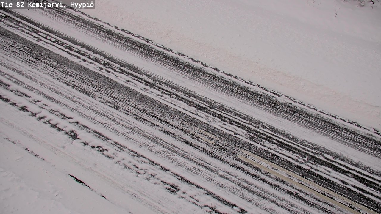 Weather Camera Image Road 82 Kemijärvi, Hyypiö, Kemijärvi, Lappi