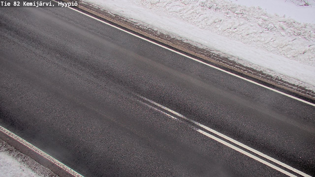 Weather Camera Image Väg 5 Kemi träsk, hyypiö, Kemijärvi, Lappi